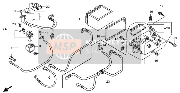 Honda FJS400D 2009 BATTERY for a 2009 Honda FJS400D